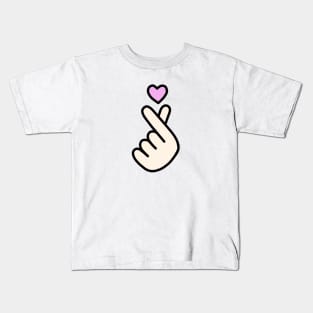 K-POP Finger Heart Design Kids T-Shirt